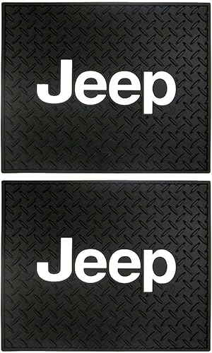 Miniatura 4 de Jeep alfombras de goma para asientos delanteros y traseros con logo para SUV - 4 piezas