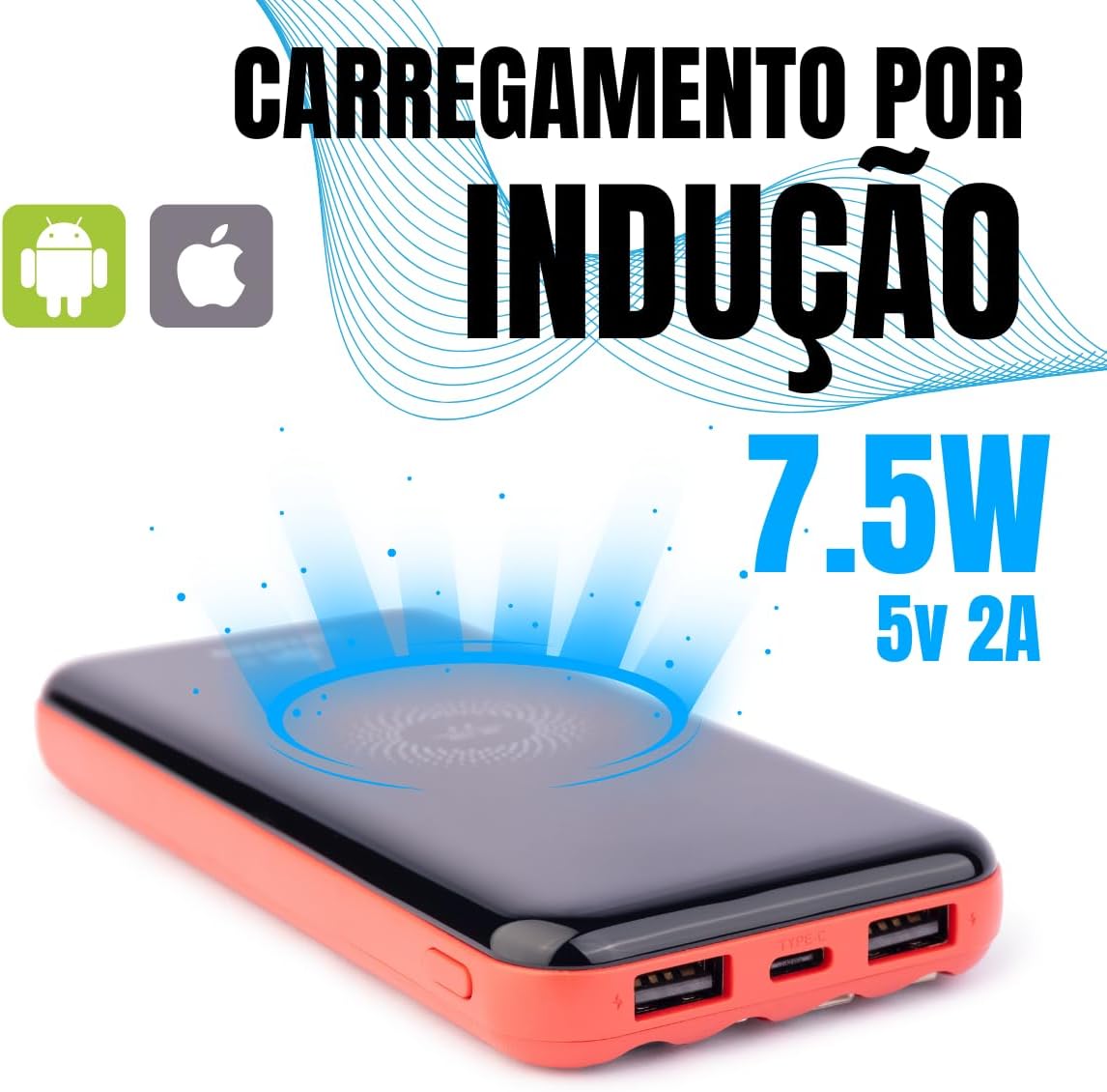 Review do Carregador Portátil Indução 10.000mAh: Praticidade e Estilo para Seu Dia a Dia 6 61iyuK6ZDlL. AC SL1200