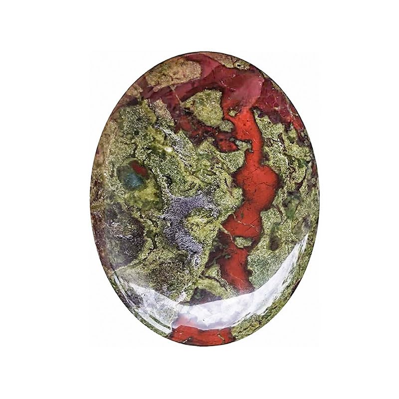 Piedra sangre dragón palma, Piedras de Preocupación, piedra de preocupación natural ovalada, Piedra natural, Piedra ovalada para Equilibrar Reiki, Terapia (Piedra sangre de dragón, 70-80 gramos)