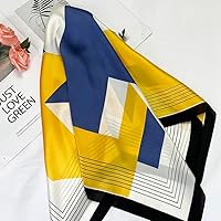 Vista 24 de FONYVE - Pañuelo de satén sedoso de tamaño mediano para mujer, cuadrado, 27.5 x 27.5 pulgadas