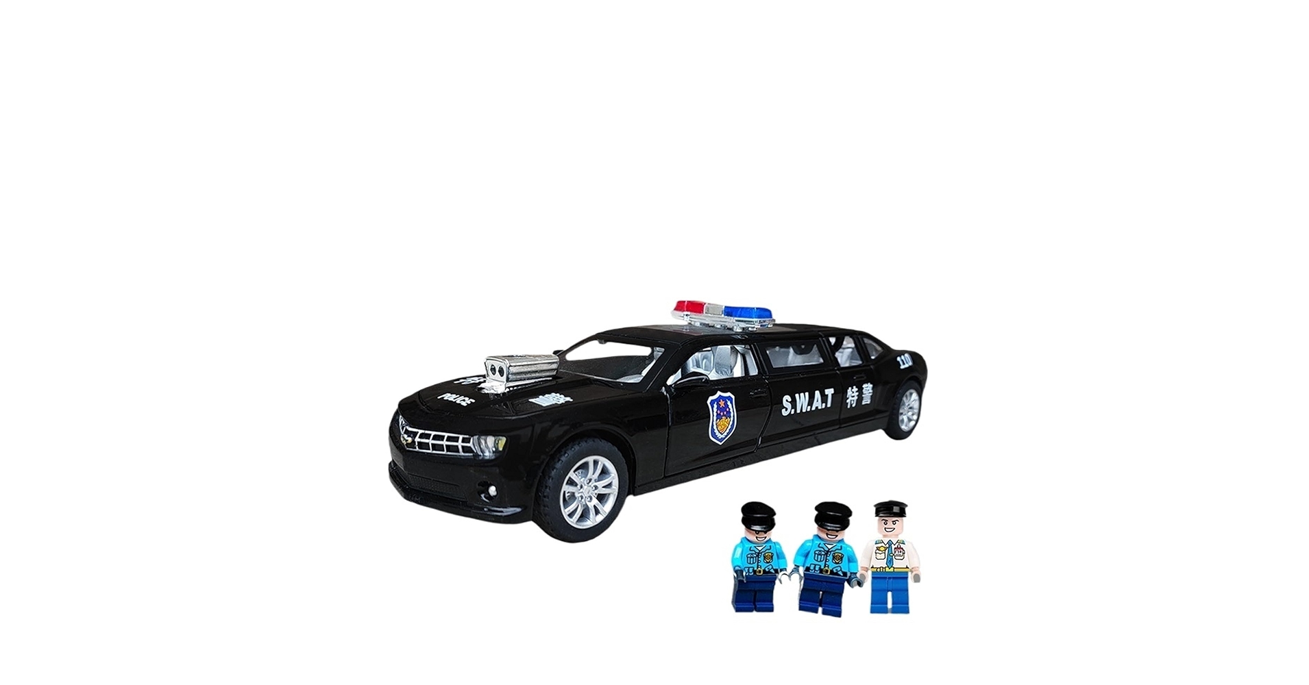 Amazon.co.jp: 1/32 子供用パトカーおもちゃ 延長特別警察公安車
