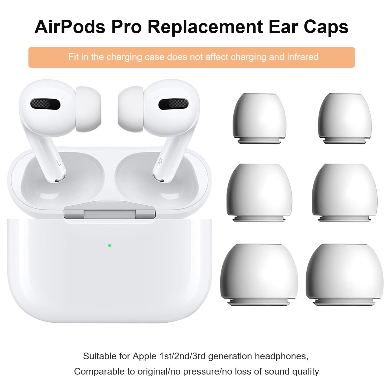 Amazon | AirPods ProとAirPods Pro 2用交換用イヤーチップ、ノイズ