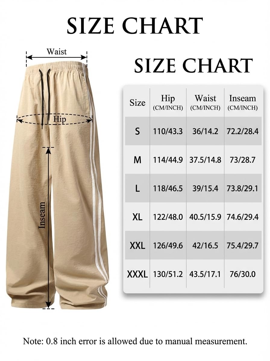 Pantalones de chándal holgados para hombre, pantalones casuales a rayas laterales, ropa de calle con bolsillos — view 3
