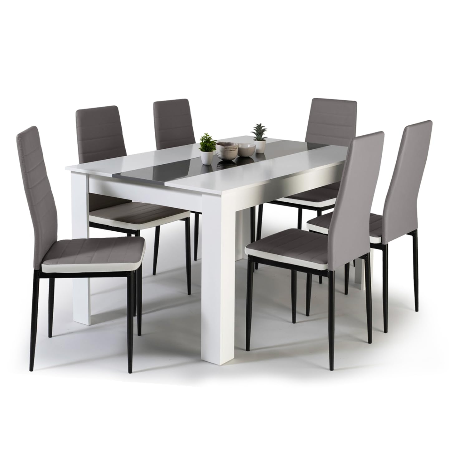 Juego De 6 Sillas Mandy Blancas Escandinavas - Respaldo Calado, Patas De Madera, Diseño Moderno Para Comedor O Cocina