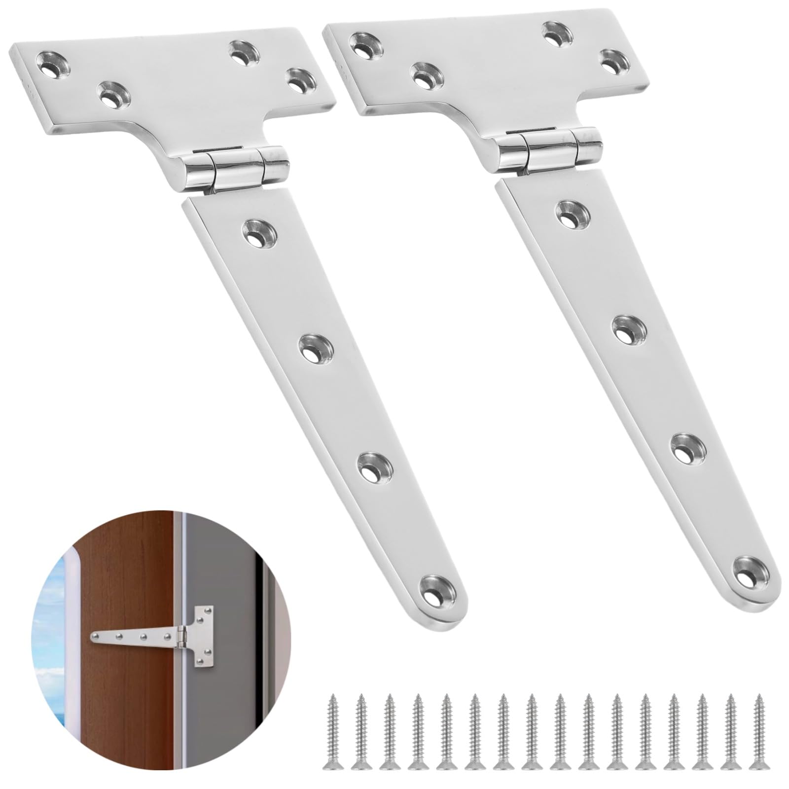 Charnières de porte pour bateau contre la rouille marine en acier inox 316 en T
