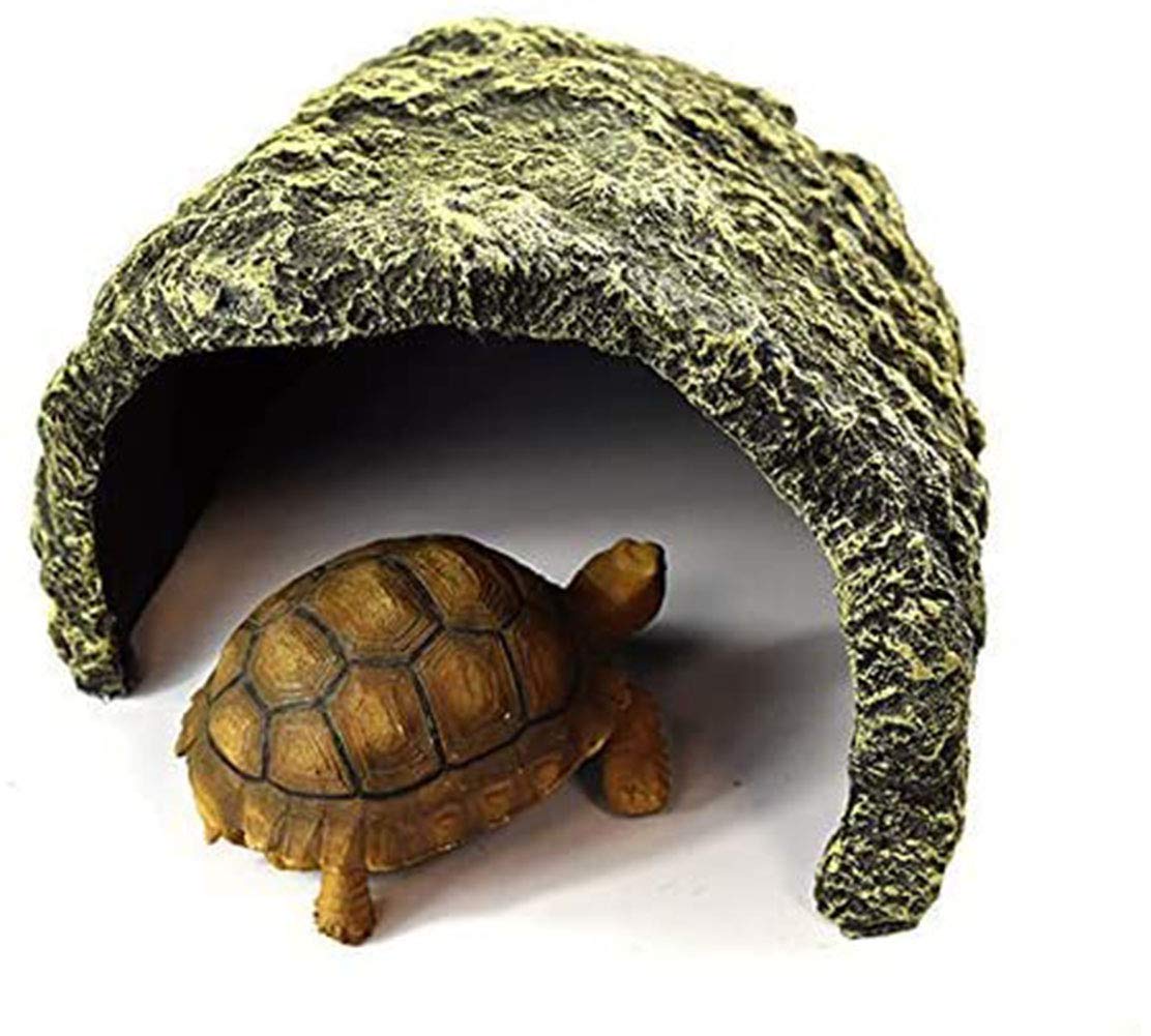 OMEM Rettile Evasione Foro Resina Simulazione Roccia Grande Acquario Tartaruga Fish Tank Paesaggistica