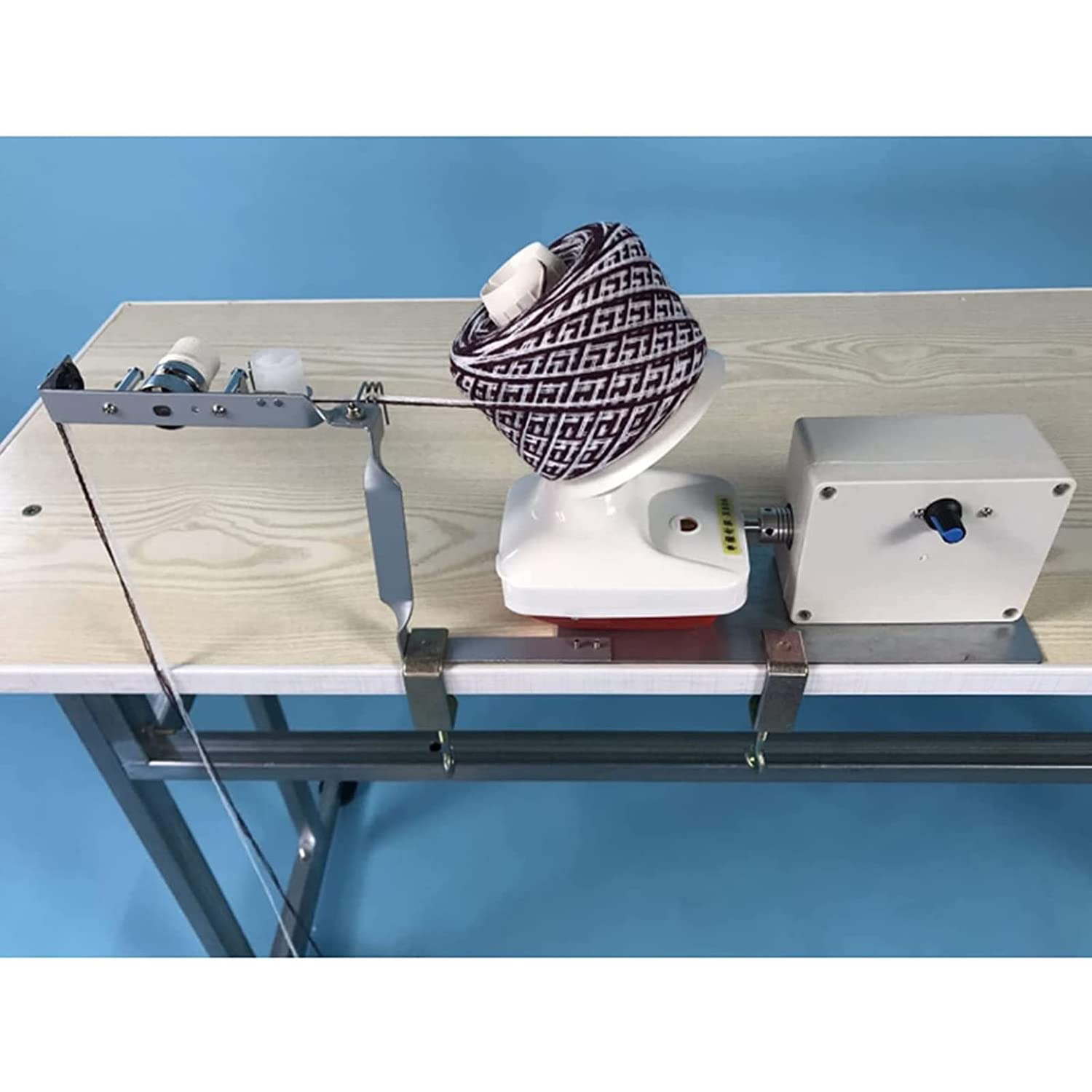 Carrete de Tejer eléctrico Hilo de Nylon Hilo de Bola Bobinador automático de Bolas de Hilo, 20x12x8cm / 7.87x4 Velocidad Ajustable y bajo Nivel de Ruido, fácil de configurar y Usar, para Hilo
