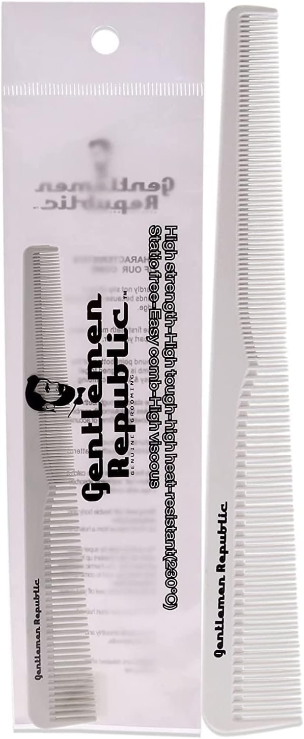 Gentlemen Republic Taper Comb for Fades, Blending and Men Hair Cuts โ Soft Round Tips, Soft Touch, Strong Teeth with Strong Body โ Made for Barbers, at-home Grooming and Styling