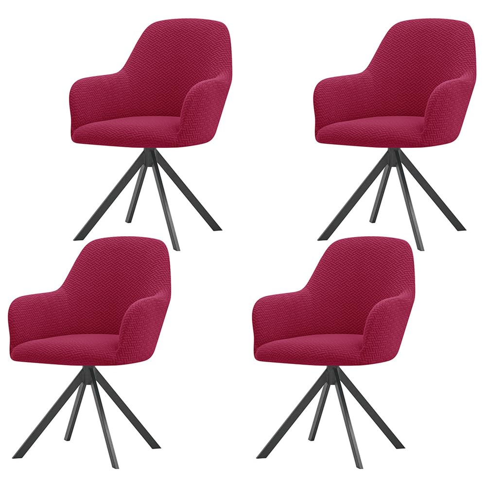 Housse de chaise extensible lot de 2 pour dossier incurvé et fauteuil de bureau
