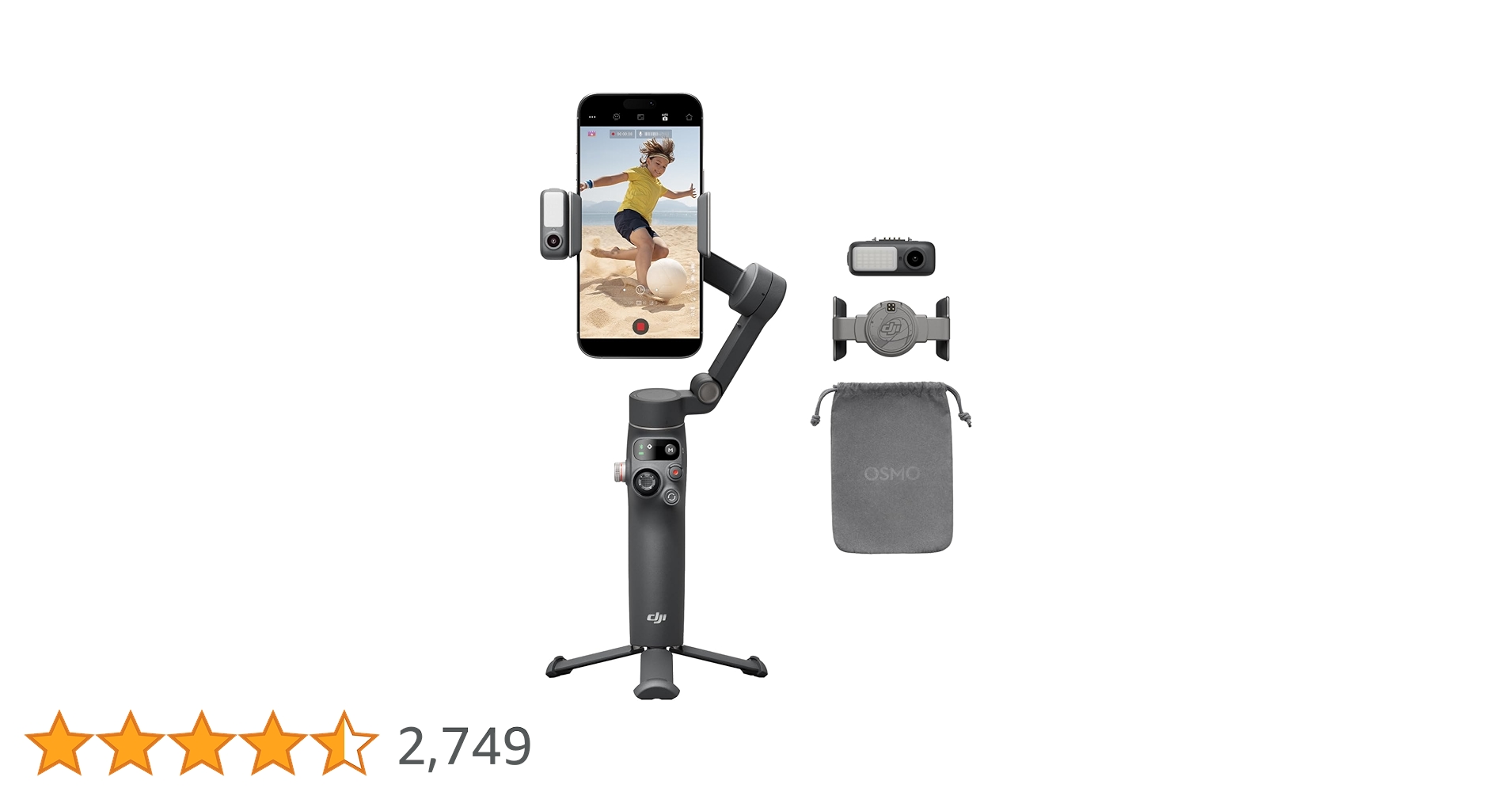スマホアクセサリー Q3064 DJI OsmoMobile 7P Amazon.com: DJI Osmo Mobile 7P Gimbal Stabilizer for iPhone