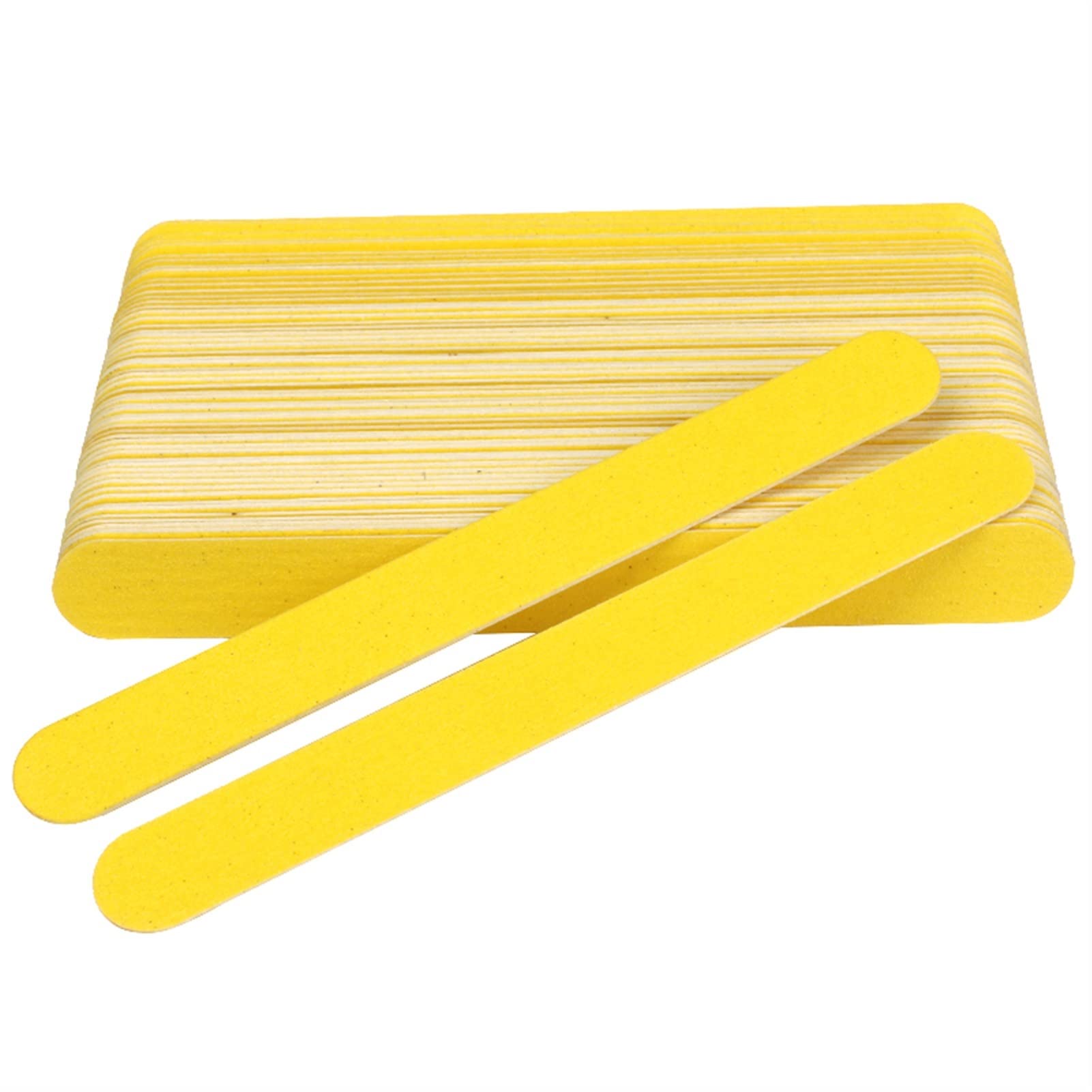 Nagelfeile,Nail Buffer, 200 Stück doppelseitige Nagelfeile aus Holz, gelber Schleifnagel-Pufferblock 180/240(Blauw)