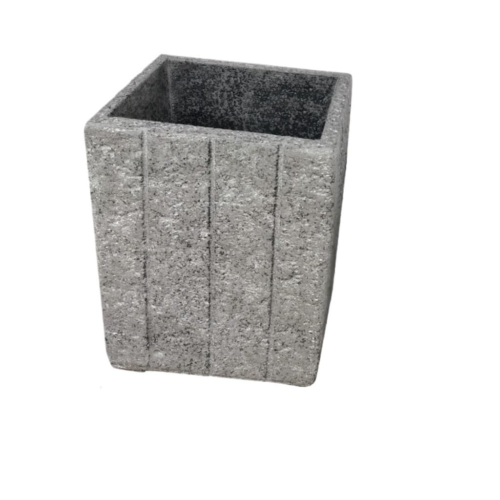GELASIGE Flower Pots Rectangular Groove Vase Green Plant Flower Box Balcony Fiberglass Flower Pot Ornaments Outdoor Flower Pots(B)