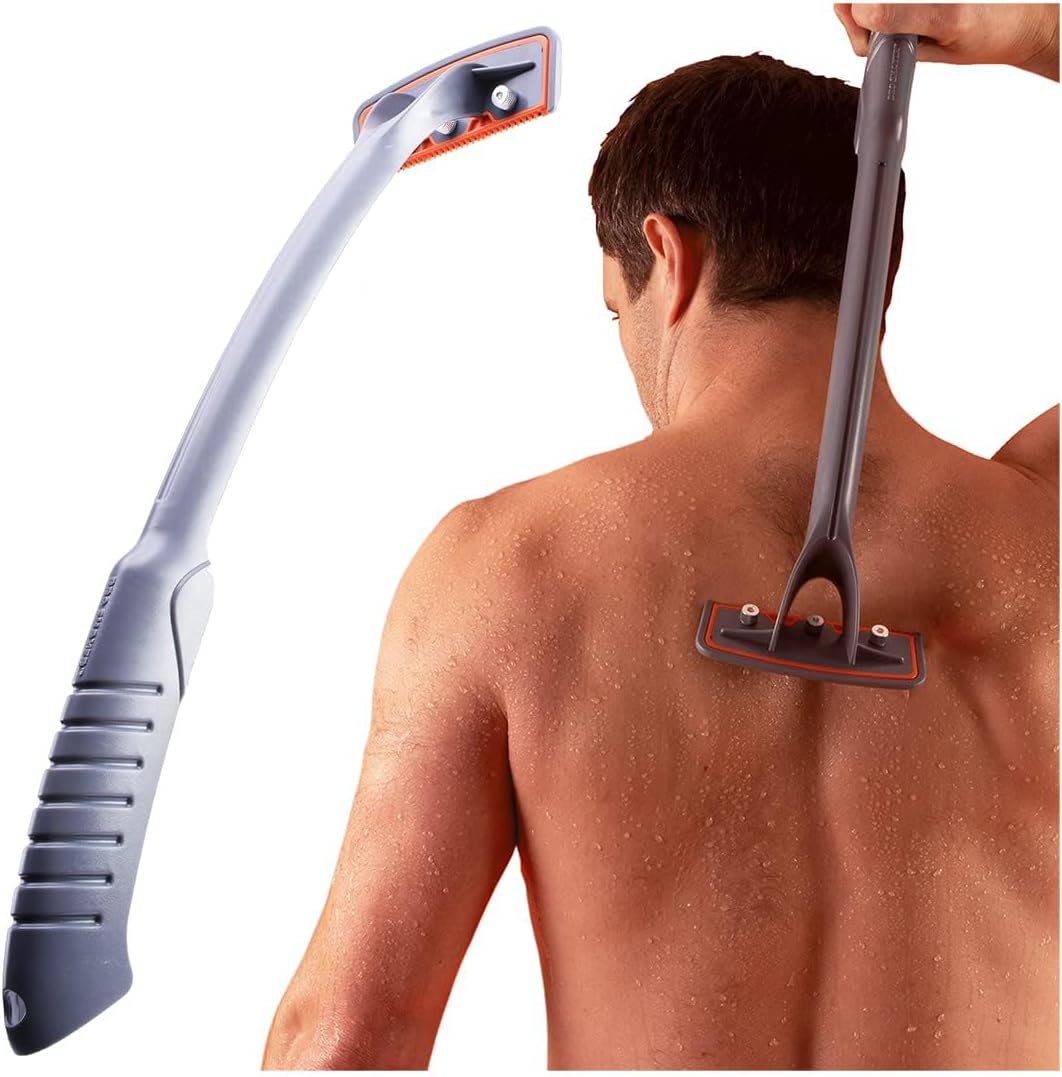 bro shaver Back Hair Shaver Uses Refillable Standard Double Edge Safety Razor Blades Replaceable for Pennies, DIY , Stainless Steel Bolts, Compare to ...