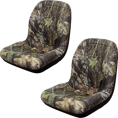 Dos (2) - Milsco Camo Camouflage Low Back Seat LVA10029 se adapta a John Deere para JD Gators
