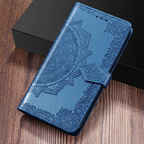 Image of ClickCase Queen Series for Redmi Note 15 Pro 5G Leather Flower Embossing Wallet Flip case Magnetic Closure Flip Cover for Redmi Note 15 Pro 5G (Sky Blue)