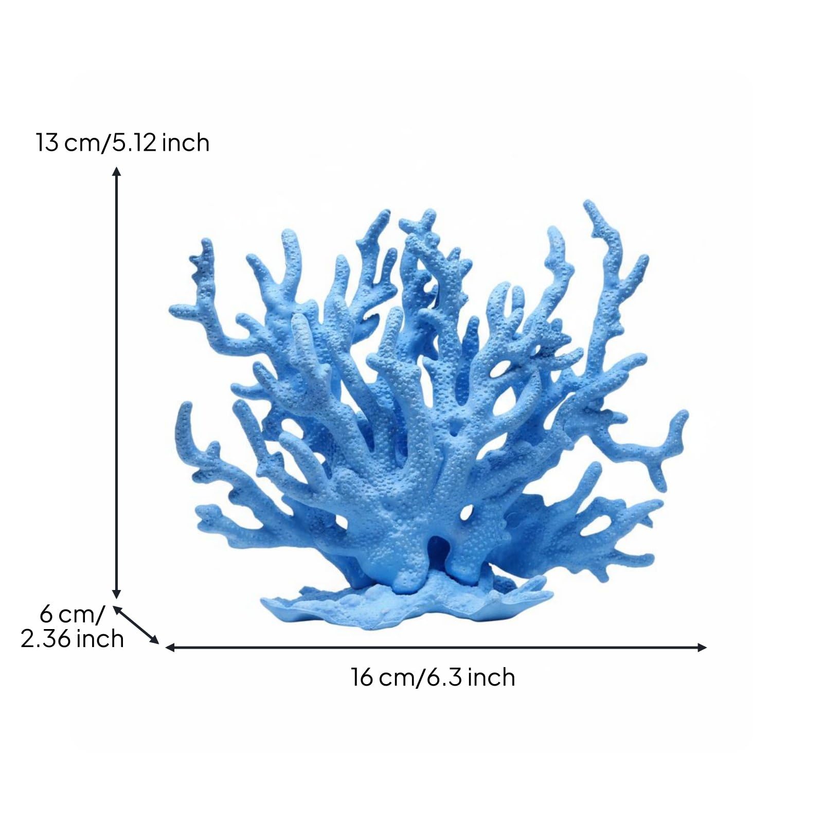 Aquarium Corail Accessoire Roche, 16 6 13cm, Corail Bleu De Simulation