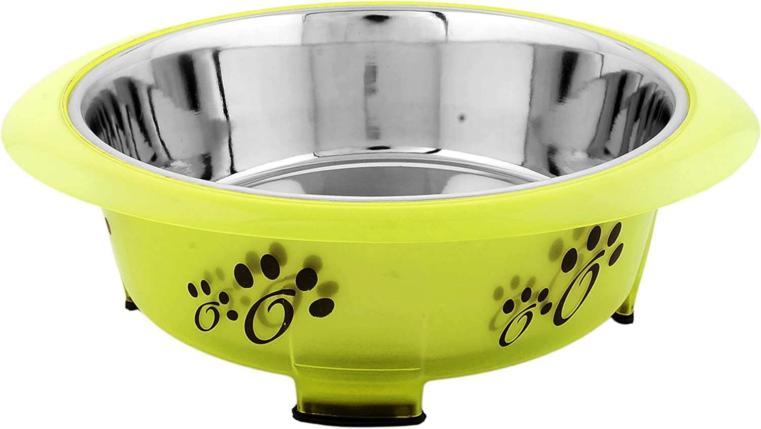 Pet Me Stainless Steel Dog Cat Bowl Feeding/ Water Bowl Fusion Oval Pet Bowl Designer Print Anti Slip Rubber Bottom Colour May Vary (Large) (B0BGJ3B84T) Amazon Price History, Amazon Price Tracker