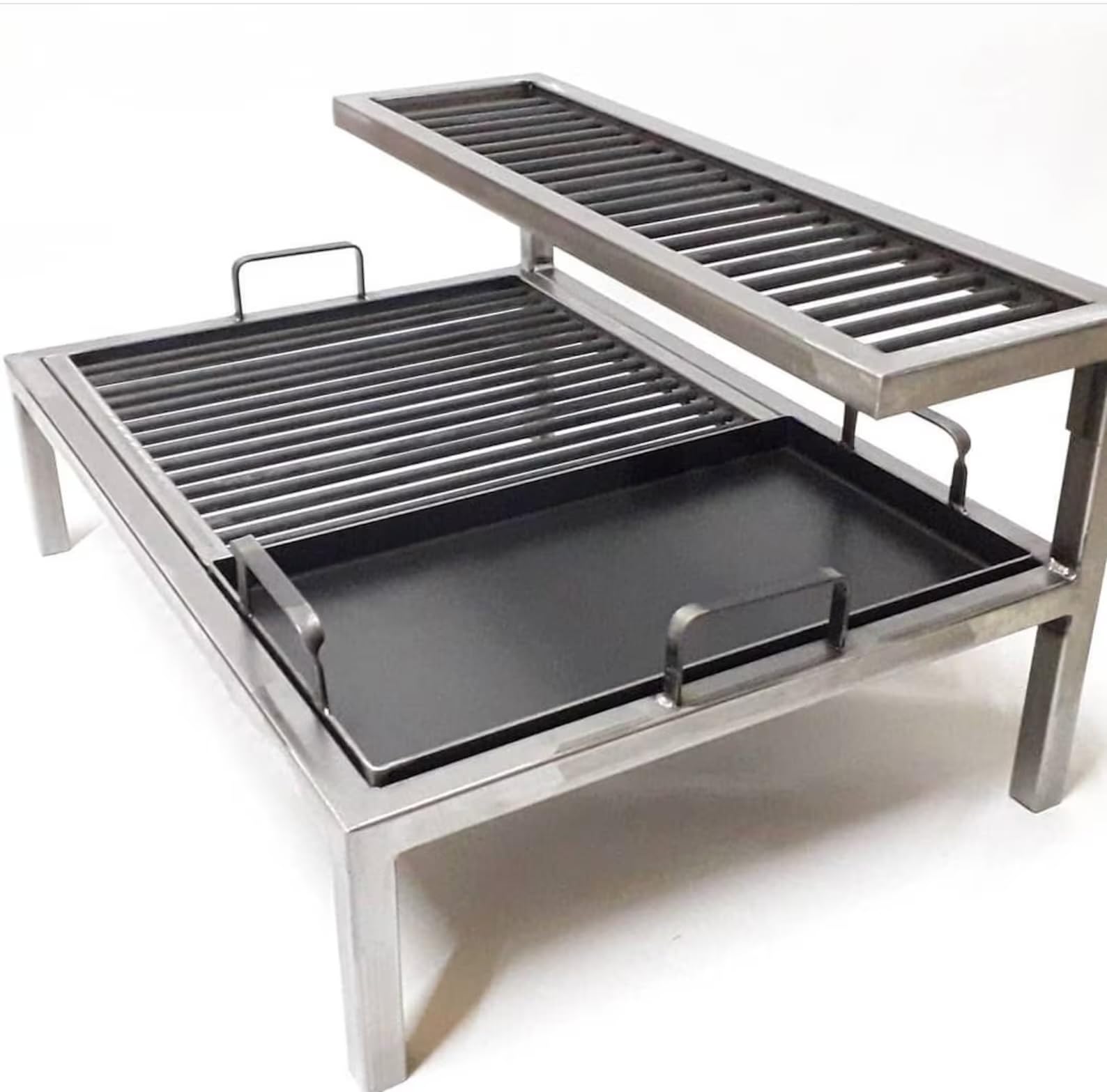 Argentinischer Grill Brasero Aus Eisen – 30x30x50 Cm, Mit Schaufel, Schürhaken & Zange