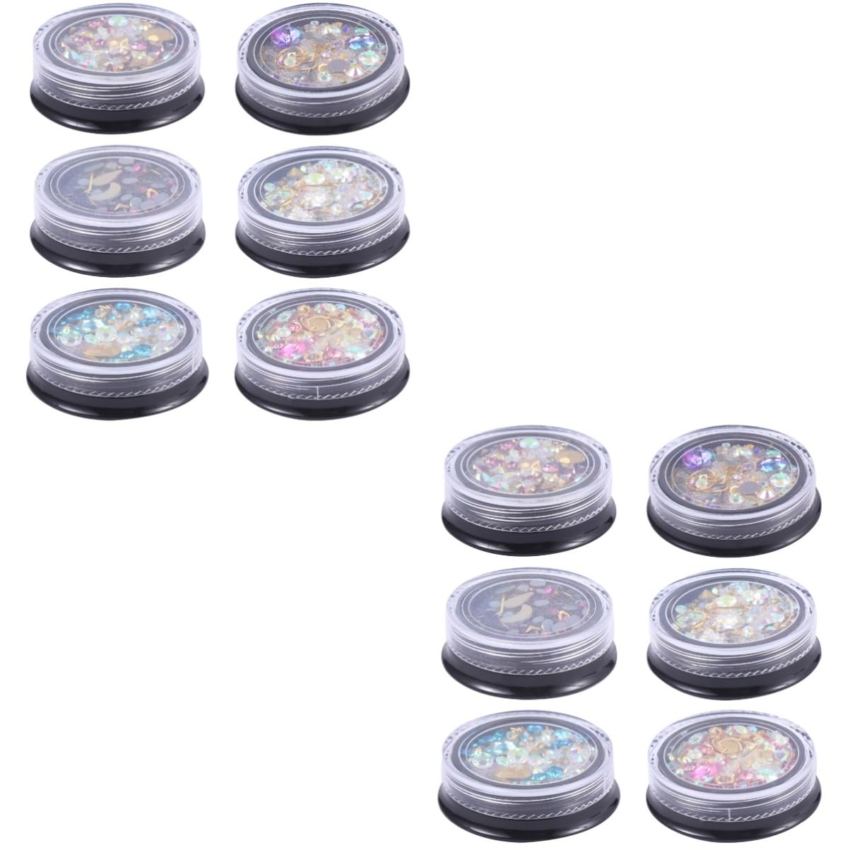 FRCOLOR Decorazioni Per Unghie Strass Multicolori e Perline Per Nail Art Accessori Fai Te Bianco Rosa e Varianti Per Unghie Naturali e Artificiali