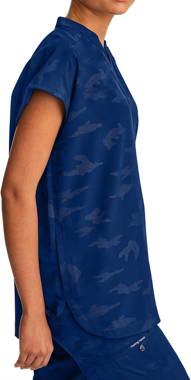 Healing Hands Scrub Top for Women Modern Fit Tee with 2 Pockets, Moisture Wicking, 360° Stretch and Quick Dry Fabric 2352 - Image 4