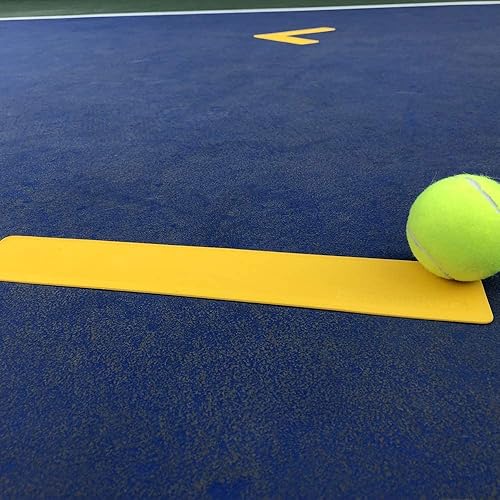 Miniatura 4 de Court Lines - Kit de marcadores abatibles para crear tu propia cancha de tenis de pickleball (azul y amarillo en forma de L)