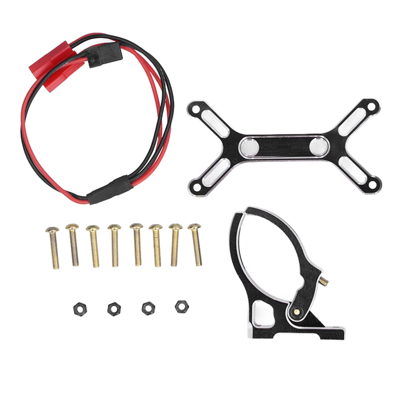 VGEBY 4985 1717 Bezszczotkowy wentylator chłodzący silnik, radiator samochodowy ze stopu aluminium Traxxas 1/5 RC (czarny)