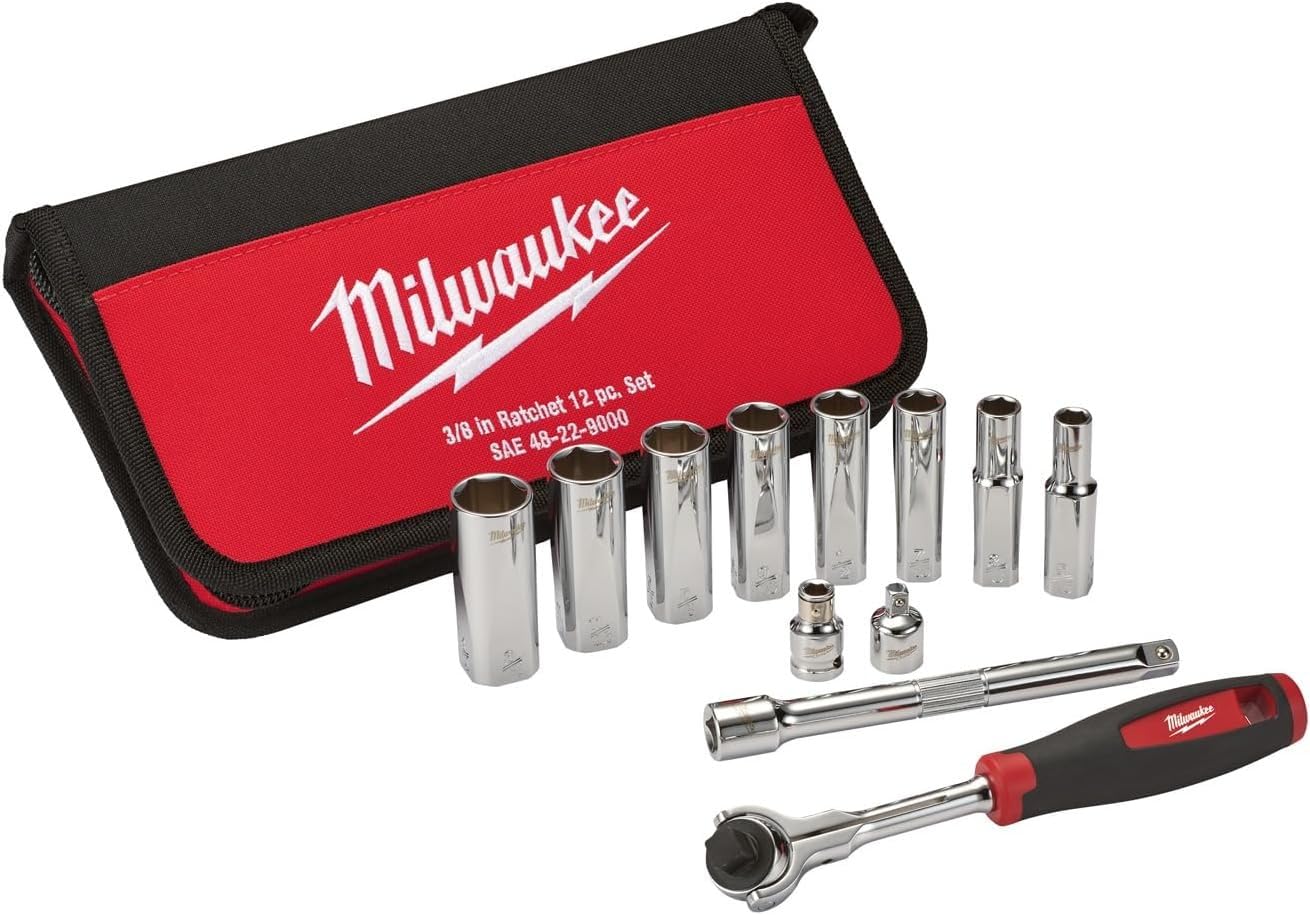 Milwaukee 12-Piece 3/8 in. Drive SAE Soc