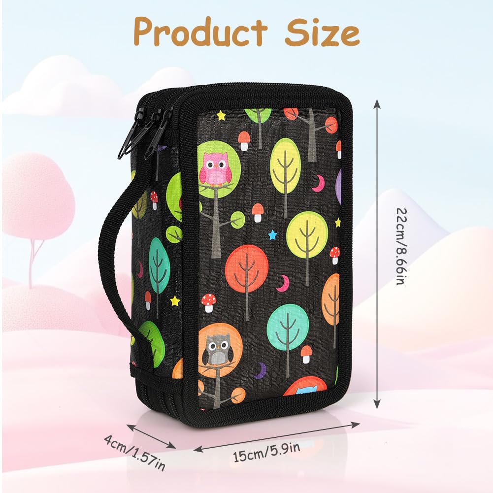 OFFCUP Pencil Case for Kids Teen 3 Compartment, Portable Boy's Girls Pencil Pouch - Image 2