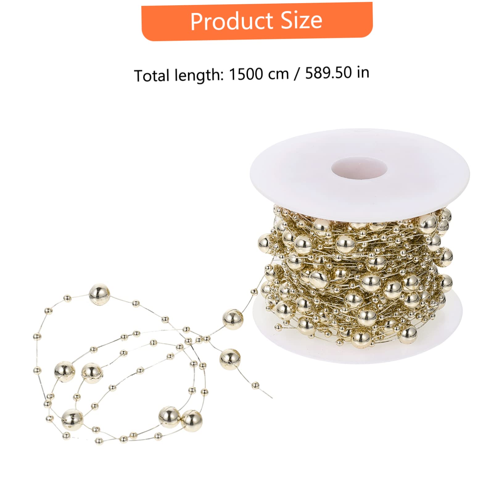 3rollen Perlenkette Mit Goldfarbenen Und Silberfarbenen Elektrischen Beschichtung Dekoration Für Hochzeiten Weihnachtsfeiern Und Handwerksprojekte