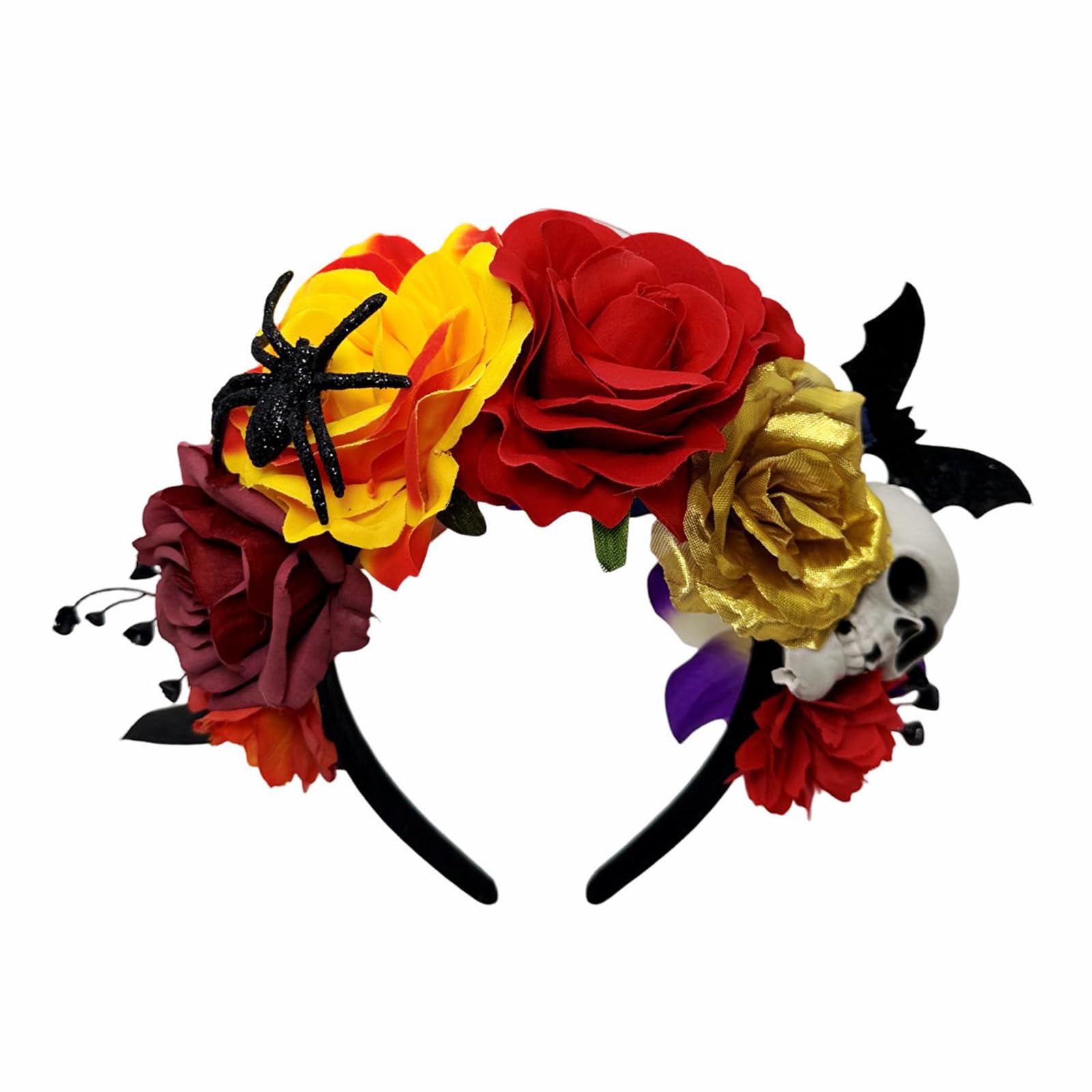 MICFENY Halloween Theme Artificial Flower Hairband For Roleplay Event And Special Occasion Outfit Party Gathering Roleplay Props