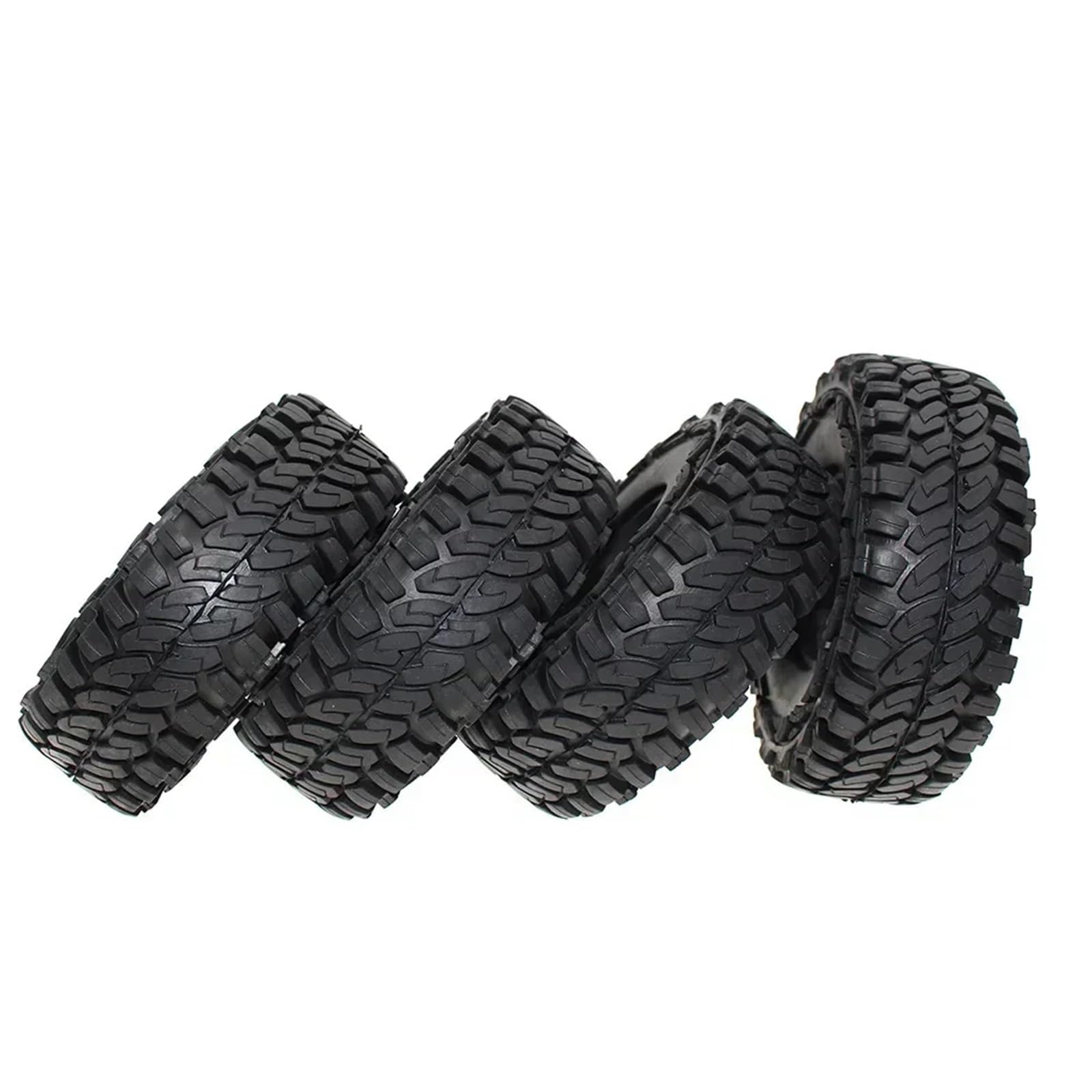 RC Pneumatici Ruote Per Rock 1/10 1.9 "Ruote Del Camion Pneumatici Cerchi Plastica 115MM Accessori Modello Auto RC Crawler Parti Aggiornamento Modificate Ricambio Sostituisci