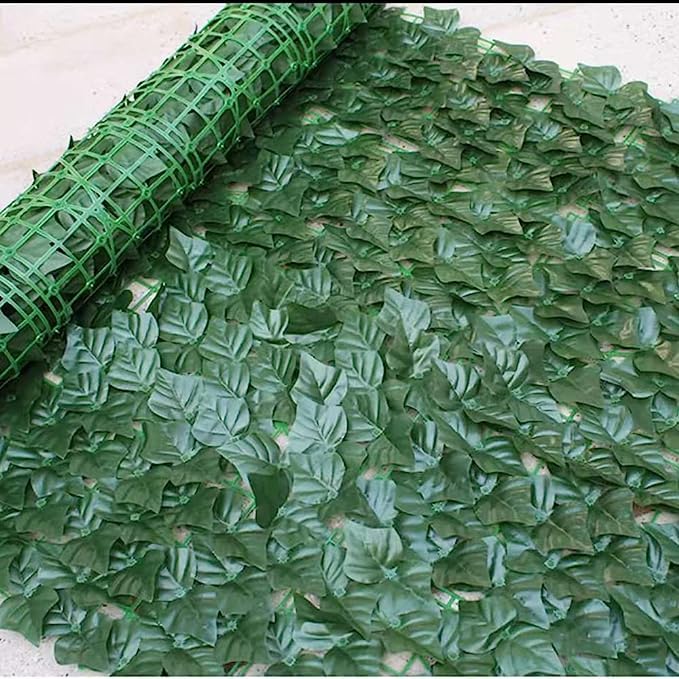 JOHN'SDECOR 1x3m Artificial Ivy Hedge Privacy Fence Artificial Faux Hedge Privacy Fence Wall Screen Versatile UV-Protected Greenery for Stunning Outdoor and Indoor Decor