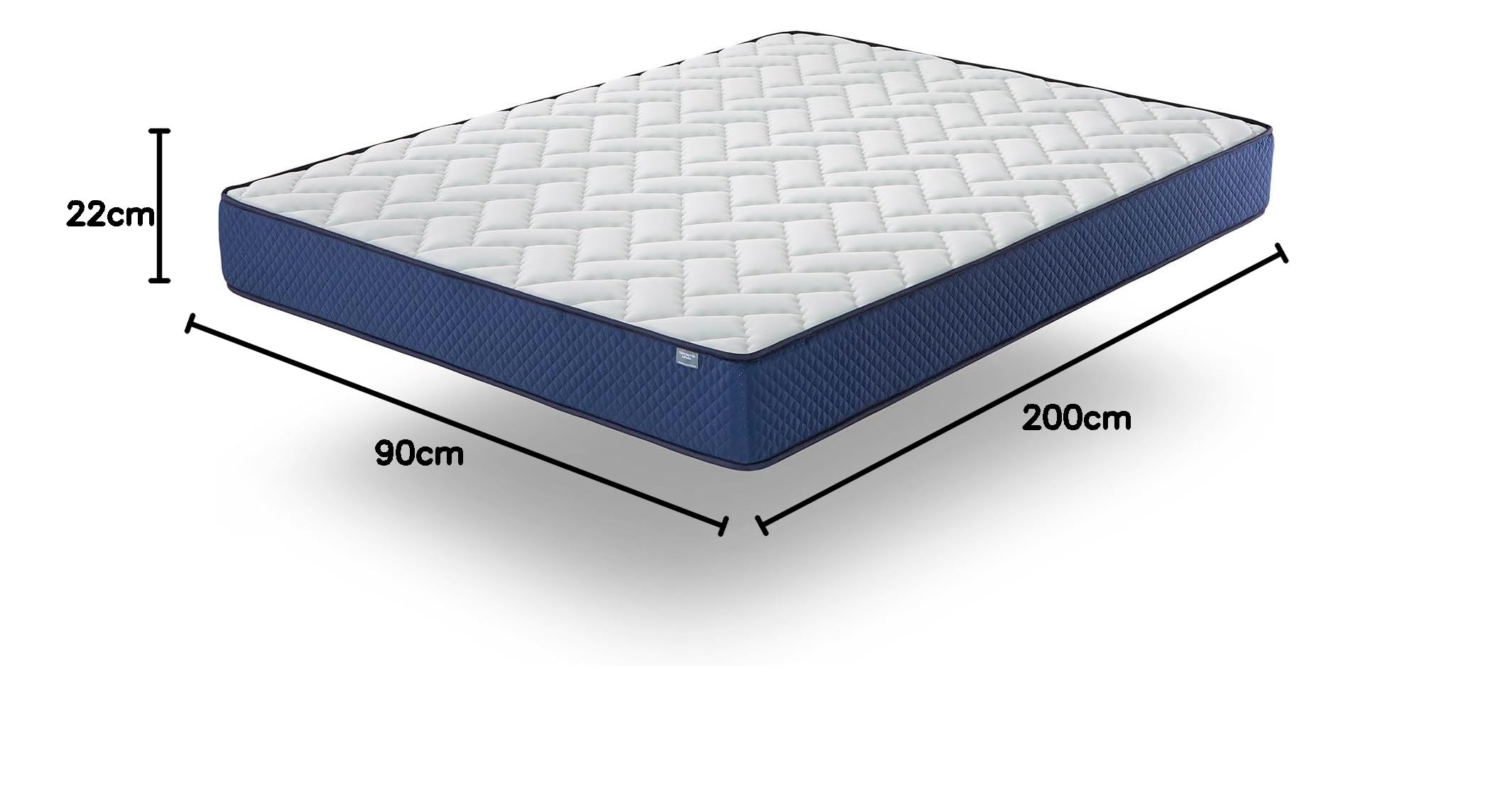 SONHO Materac piankowy Dariel 90 x 200, wysokość 22 cm, adaptowalny, średnio wytrzymały i oddychający