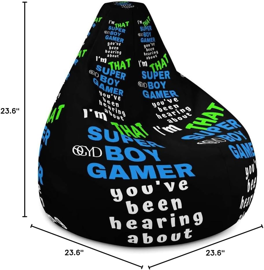 Bean Bag Chair Gaming Seat Soft-Sofa Funny Floor Pillow - for Boys Teens Men Children Kids Holiday w/Filling image 2