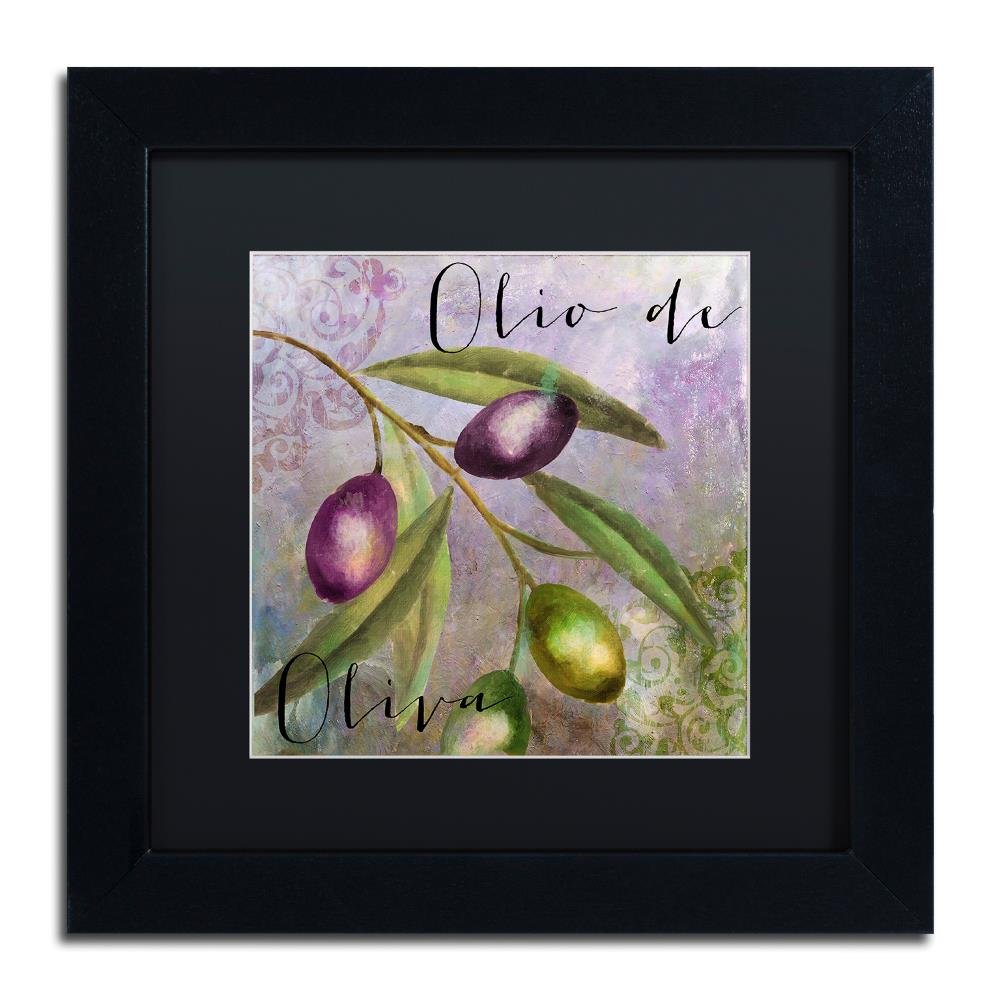 Olivia I by Color Bakery, Black Matte, Black Frame 11x11-Inch