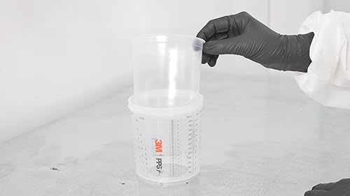 Miniatura 8 de 3M - Conjunto de vaso de PPS 20 tapas y forros de pistola de pulverización