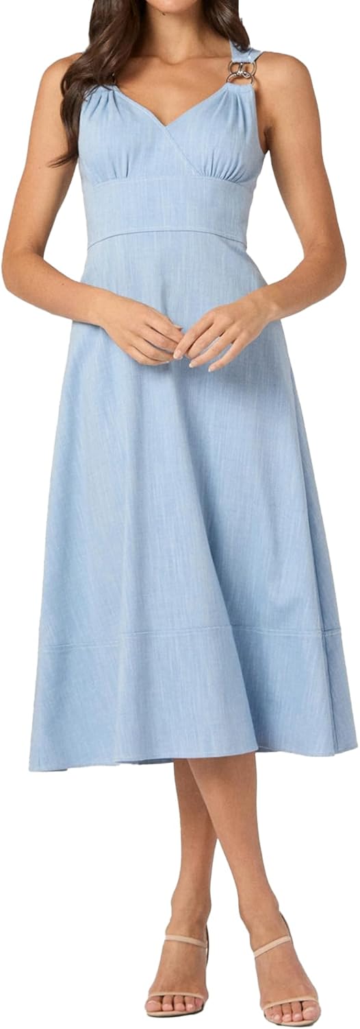 Shoshanna Women's Sky Chambray Skipper Dress