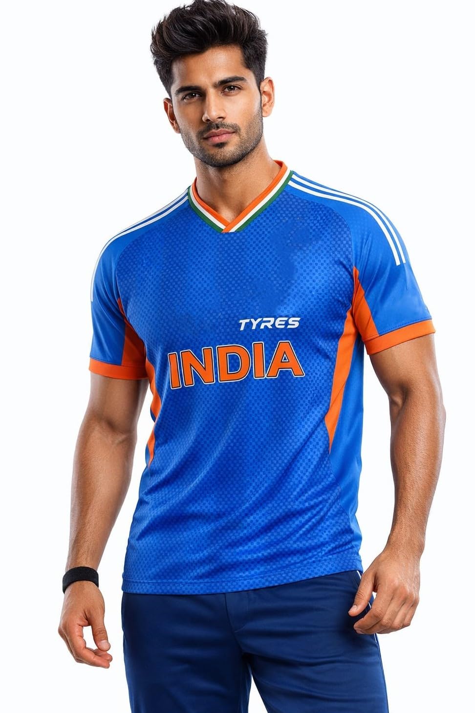 ananya creations Men's India Cricket Jersey T-Shirt | ODI World Cup 2026 Edition | Sports Dry Fit Polyester Half Sleeve Athletic Tee | Quick-Dry Sportswear for Cricket, , Running, Training & Outdoor Activities-picture-56