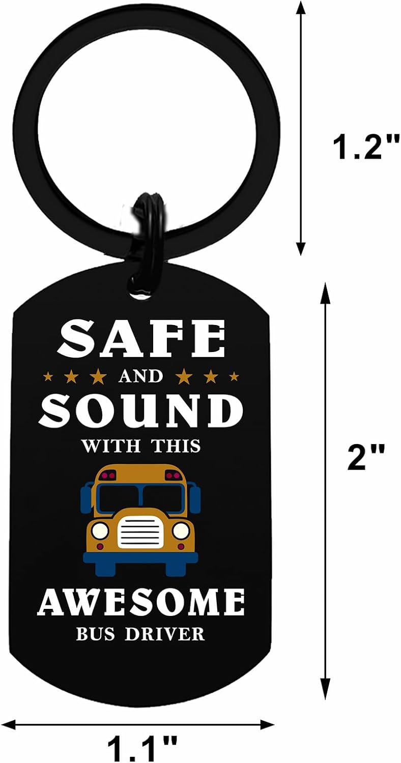 Bus Driver Gifts for Women Men - Gifts for Bus Driver Appreciation Day Birthday Christmas Back to School Keychain - Image 2