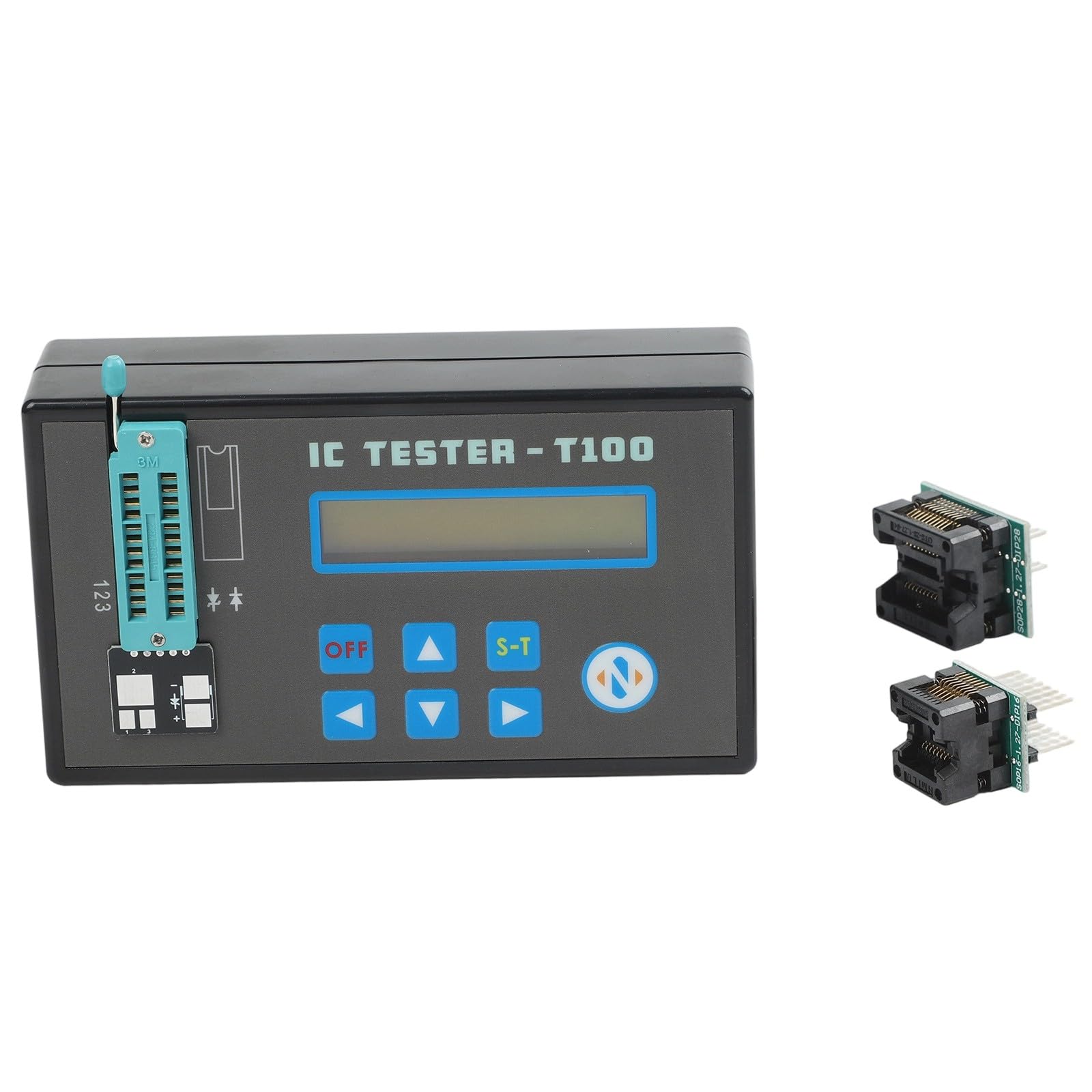 EasyByMall Tester per circuiti integrati a LED con oltre 1300 modelli di chip, transistor e rilevatore di diodi per serie 74HC/74LS/CD40, ricaricabile da 800 mAh