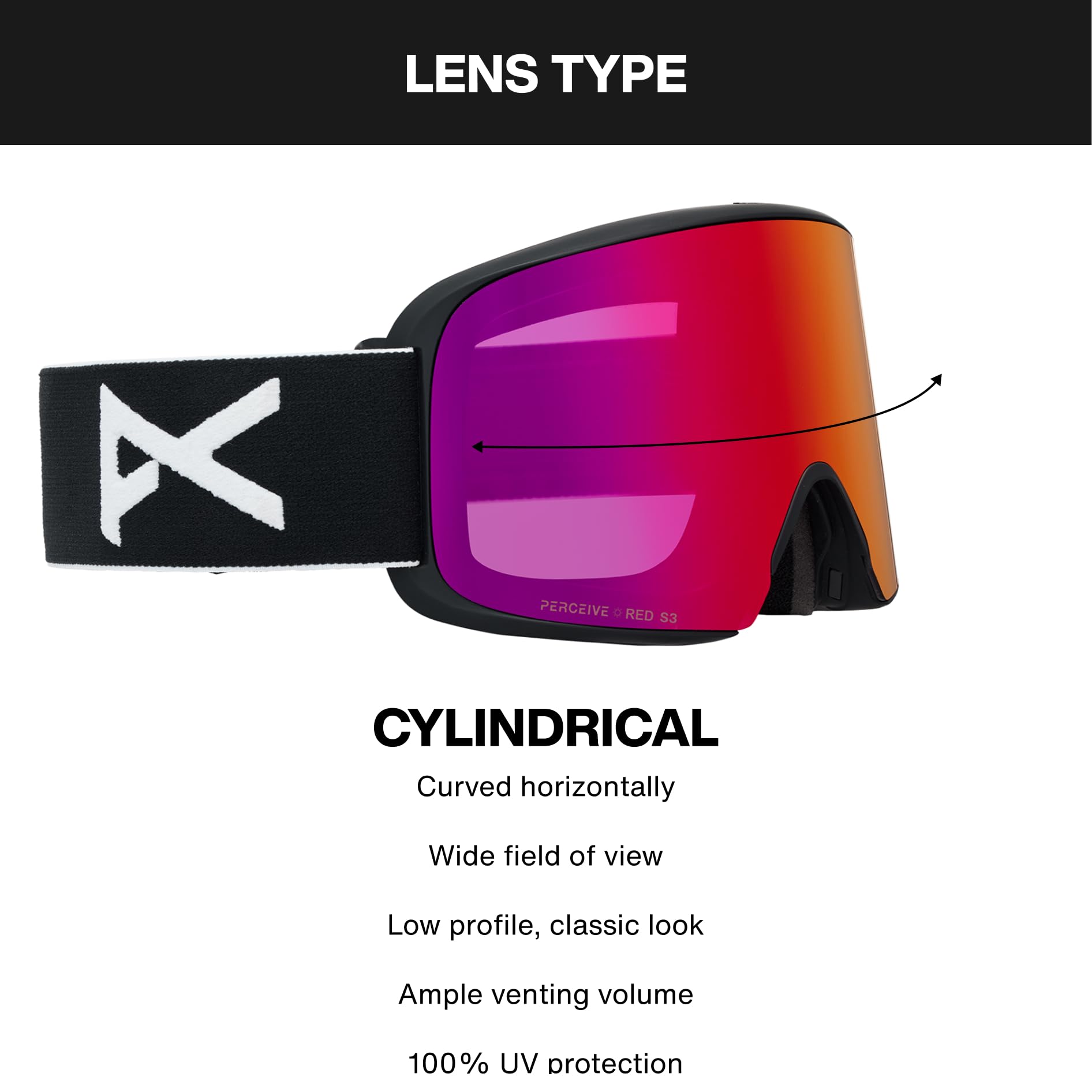 Amazon | [ANON] ユニセックス M6 ローブリッジフィット ゴーグル ＋