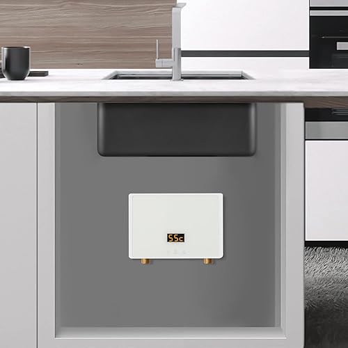 Miniatura 2 de Mini calentador de agua eléctrico sin tanque de 4000 W, calentador de agua caliente instantáneo de 110 V, calentador de agua bajo demanda con