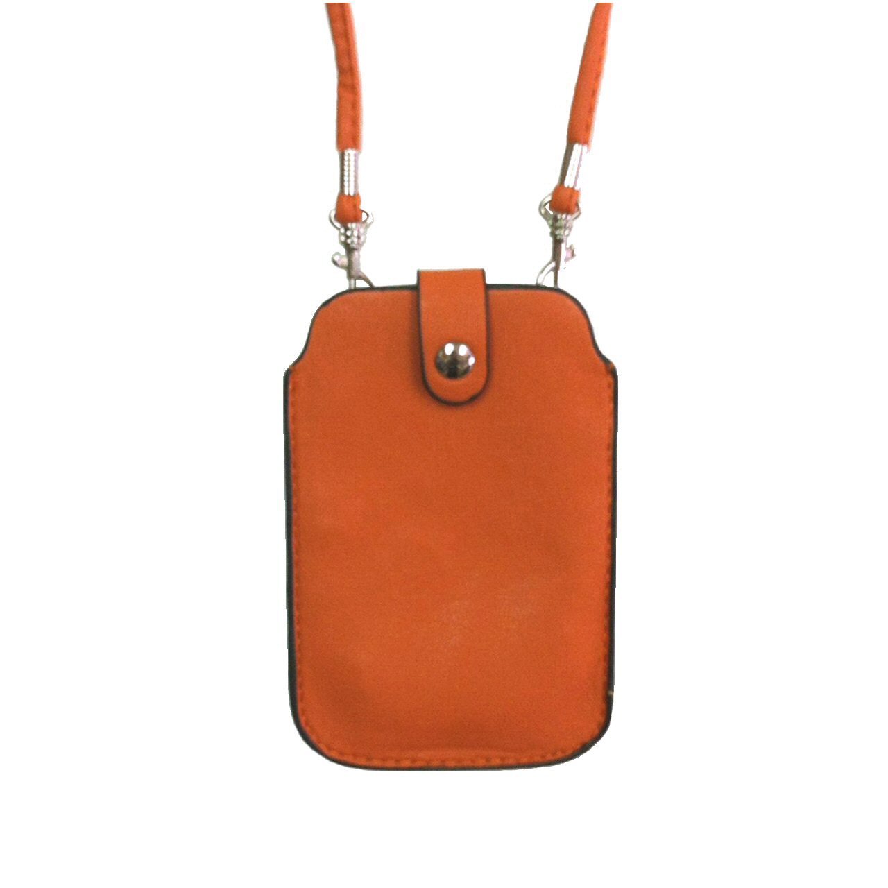 Tapp Collections Leather Neck Pouch for Phone (Style 2) - Orange