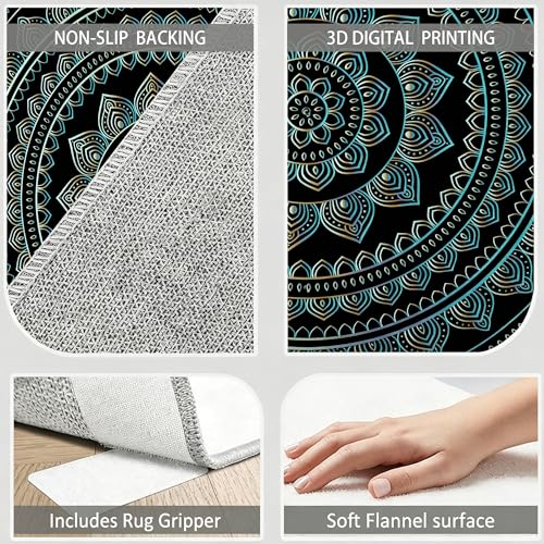 Tapis antidérapant lavable pour sécuriser et décorer le salon - 7