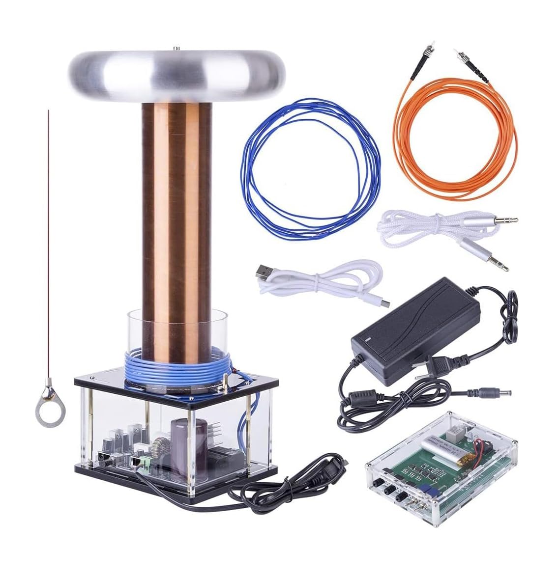 Kit Tesla Music Tesla Coil 800 W, Kit Tesla Coil Musicale, Altoparlante al Plasma, Generatore di Archi Tesla, Kit Fai-da-Te per Esperimenti Scientifici