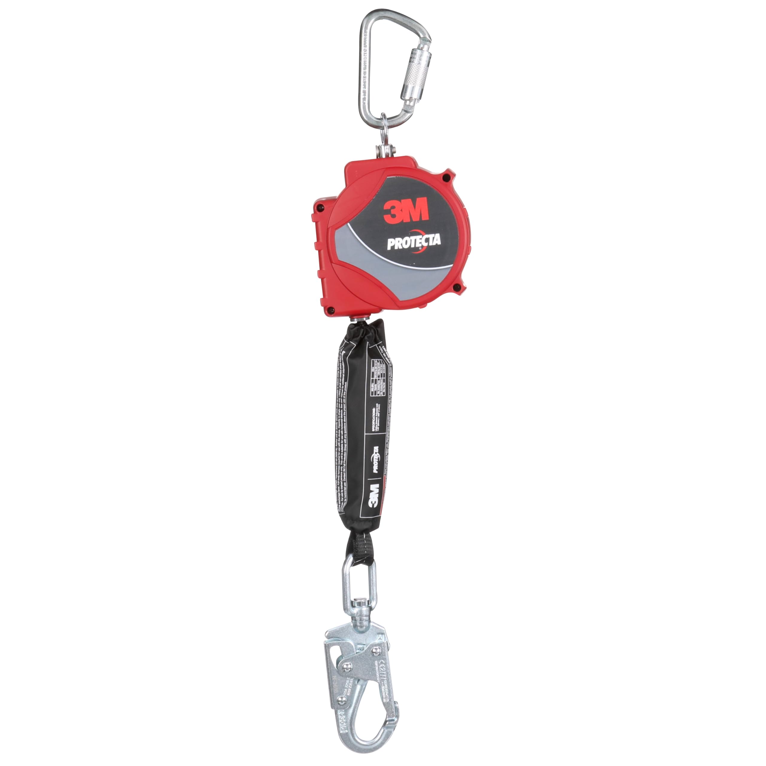 3M™ Protecta® 3100516 - Línea de vida autorretráctil con mosquetón, red, gancho giratorio de acero, 20 pies