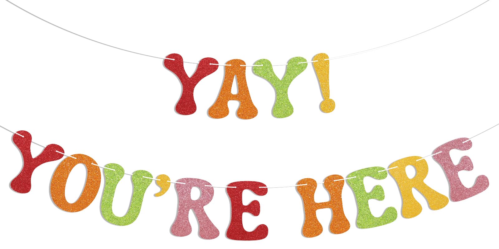 Photo 1 of Yay?You're Here Banner - Welcome Home Decor, Housewarming Sign, School Welcome Board Decor, Back to School Supply Decorations Multicolor