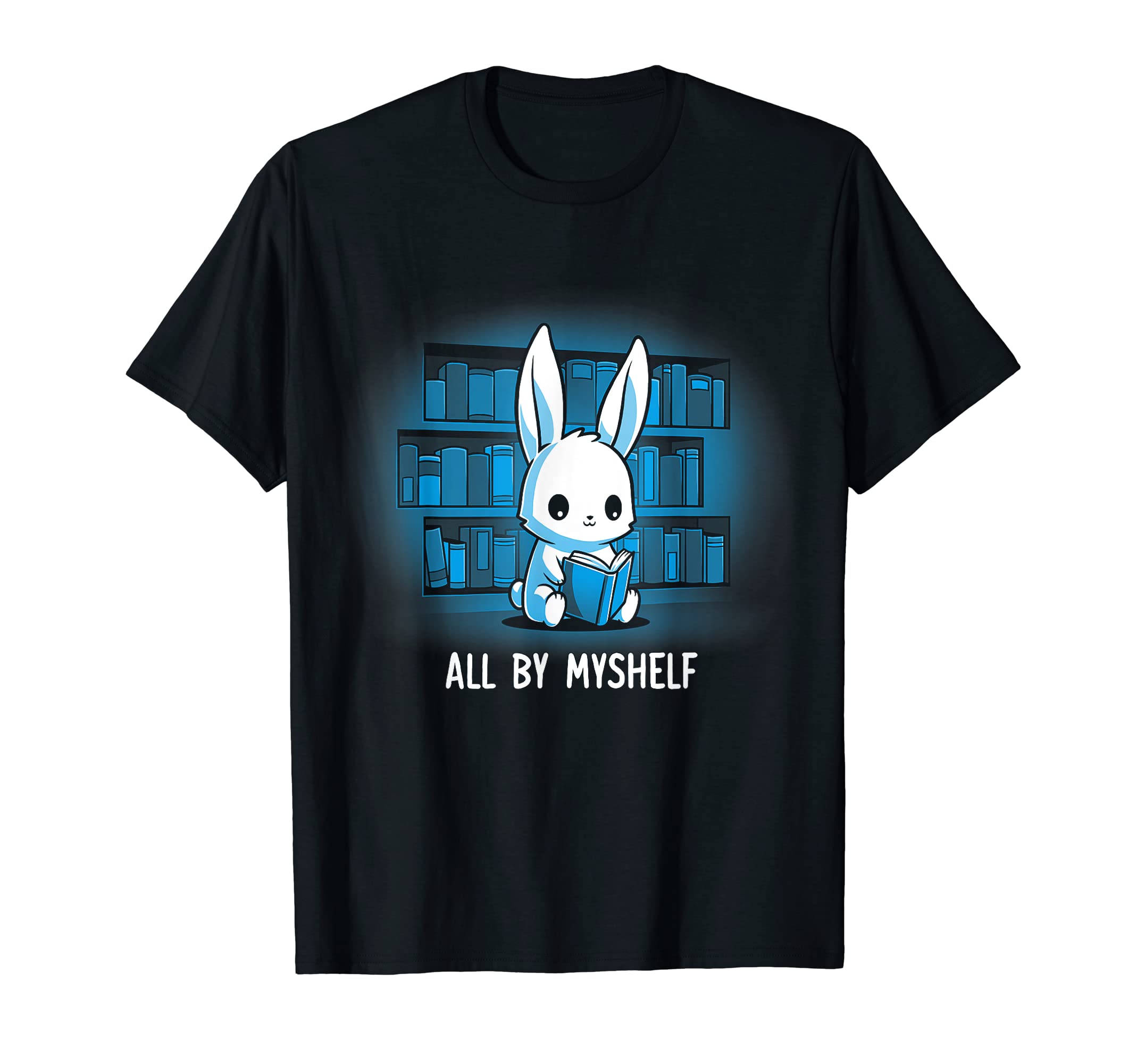 All by Myshelf funny Rabbit Reads Book T-Shirt