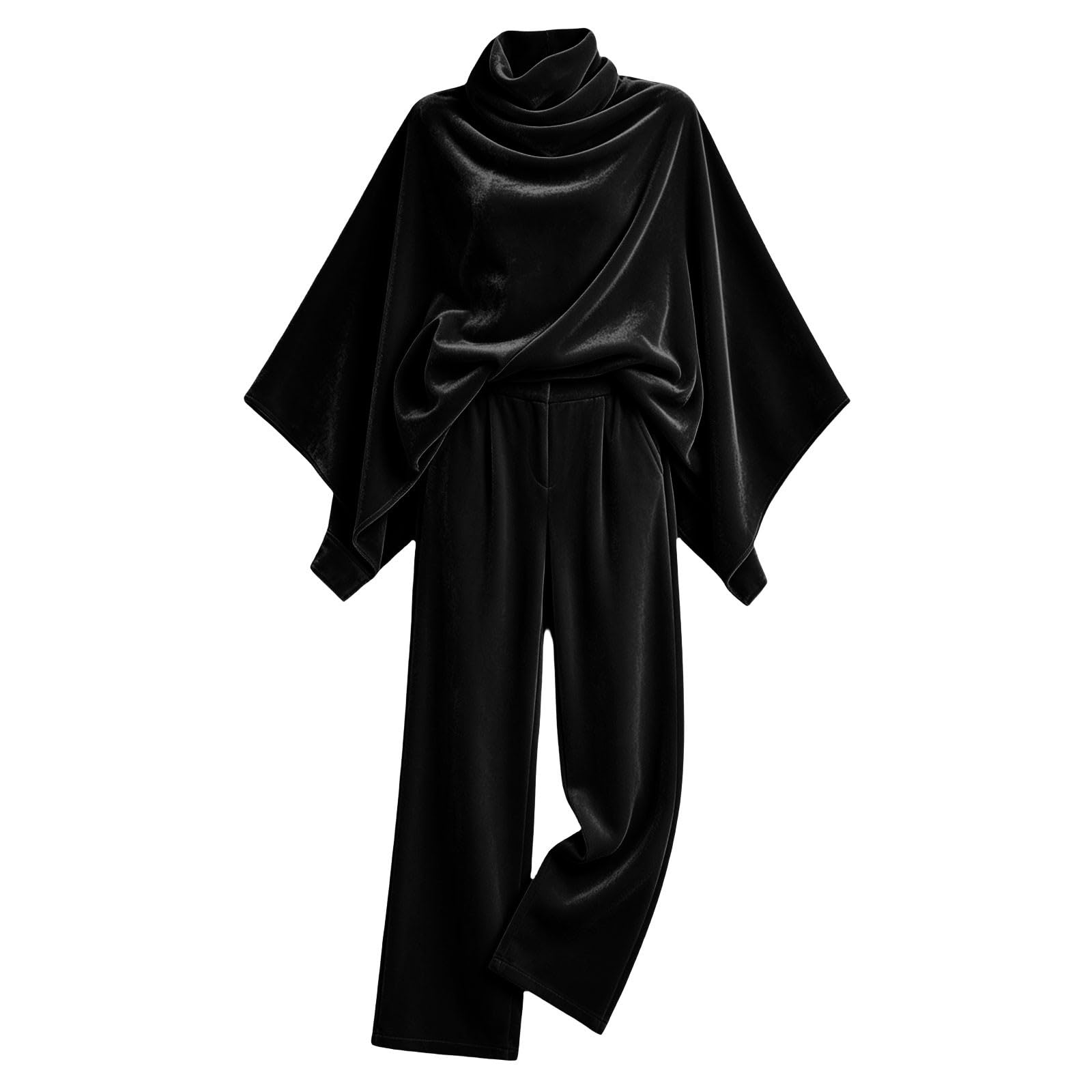 Completi Donna Eleganti 2 Pezzi Completi Da Ginnastica Manica Lunga Girocollo Completo Palestra Tuta Sportiva Casual Set Top E Pantaloni a Gamba Larga Tute Per Jogging Yoga Fitness Da Casa Autunno