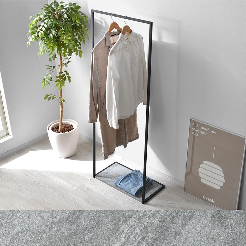 Amazon｜ワイエムワールド ハンガーラック スリム アイアン ストーン